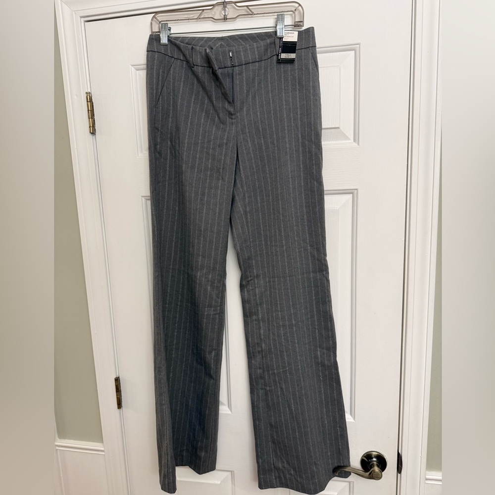 New York & Company Gray City Stretch Pants 4 Tall